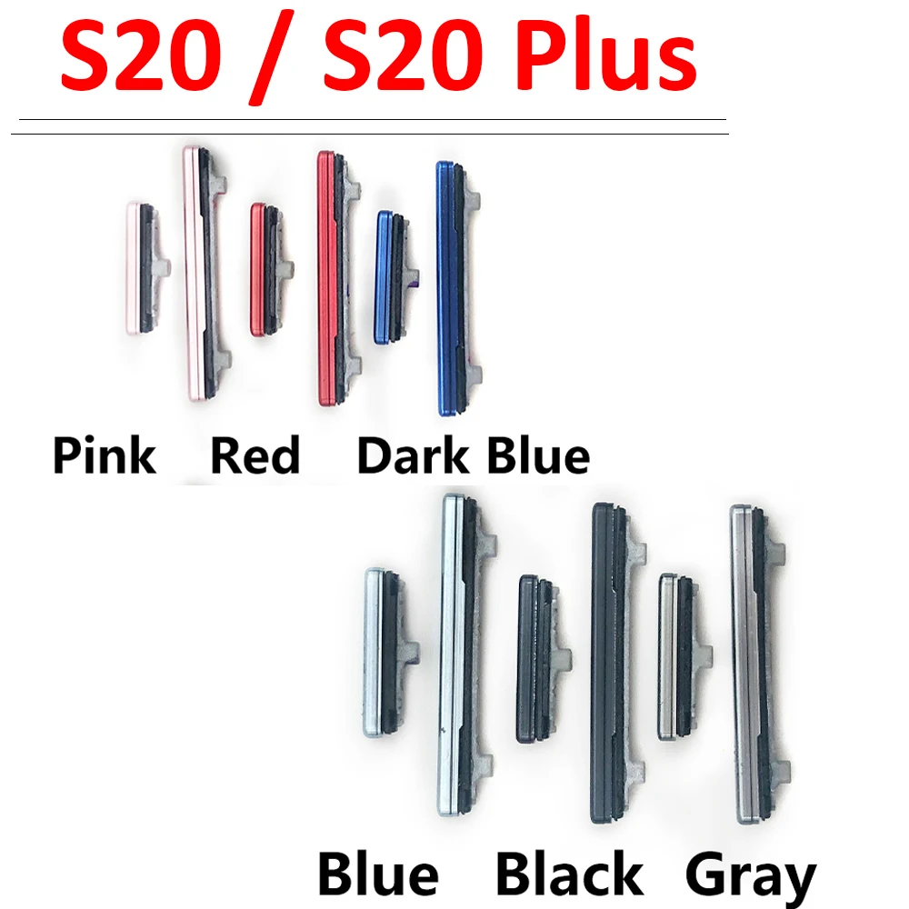 New Side Power Key + Volume Button Key Set Replacement Part For Samsung S20 / S20 Plus / S20 Ultra / S20 Fe