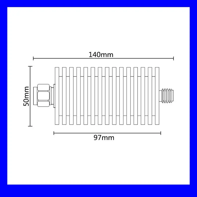Imagem -05 - Plugue Macho n para Conector Fêmea n Jack Atenuador de rf Dc3ghz 4ghz Poder Coaxial rf 50ohm 160db 50ohm Alta Qualidade Novo