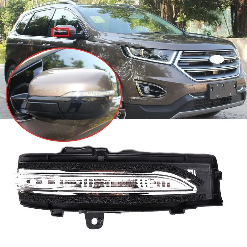 Yasong para ford edge 2015 2016 2017 2018 espelho retrovisor externo luz de sinalização espelho lateral espelho reverso lâmpada indicadora flash