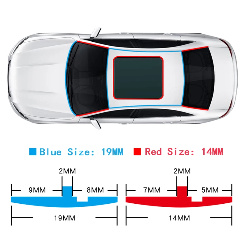 Car Window Edge Windshield Roof Seal Strips Dustproof Sticker For Nissan Qashqai J11 J10 Juke X trail T32 T31 Citroen C4 C3 C5