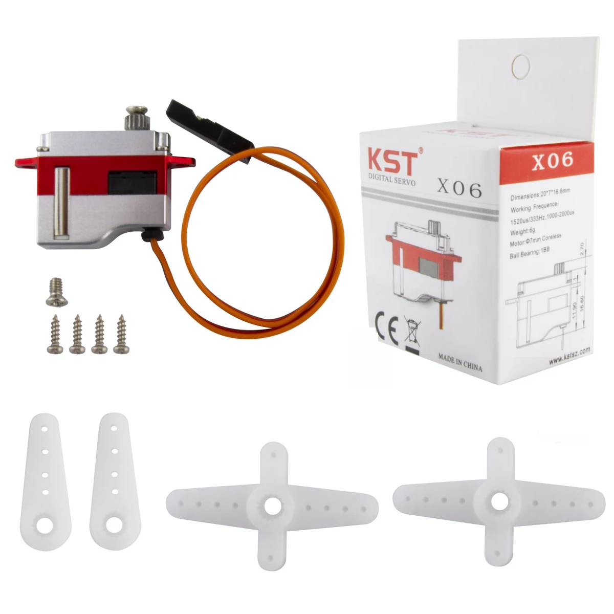 KST X06 1.8kg Torque HV Micro Digital Metal Gear Glider Servo Motor for High Performance RC Gliders