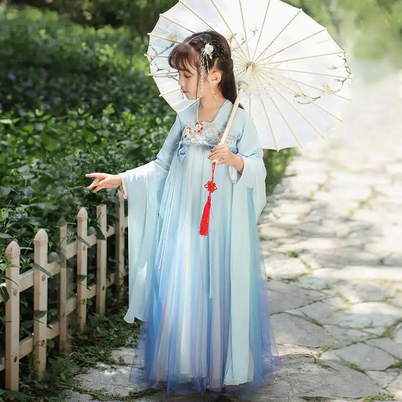 สาวฤดูใบไม้ร่วงใหม่โบราณสไตล์จีน Hanfu Super Fairy แขนยาว Sweet Lovely Princess กระโปรงพรรคเครื่องแต่งกาย