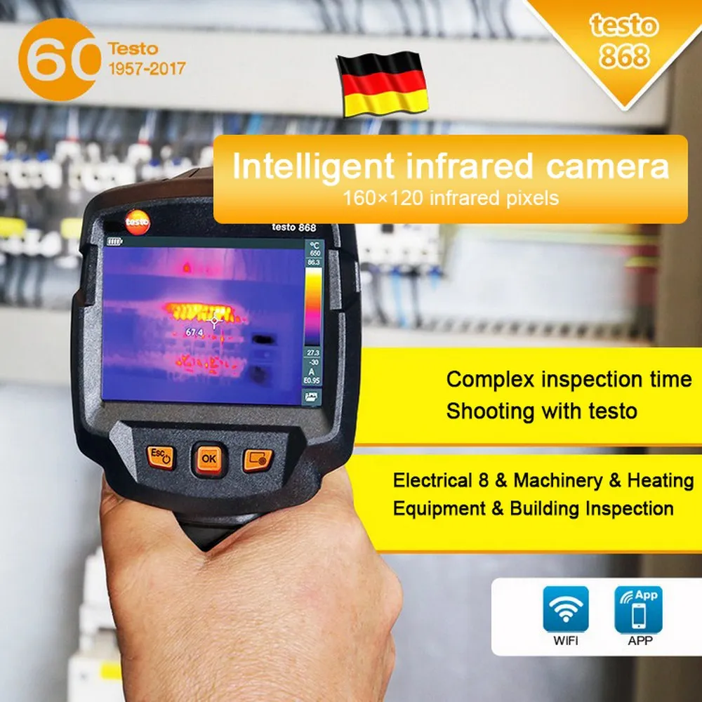 

Original Testo 868 Infrared Thermal Imager Camera WIFI Mobile Device Testo ScaleAssist Thermal Imaging Camera Thermometer