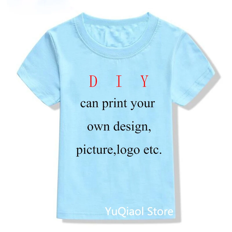 DIY Customized Print Kids T-Shirt Summer Boys /Girls Color Clothes Children's Top Tshirt Baby Custom Your Own Design T-shirt