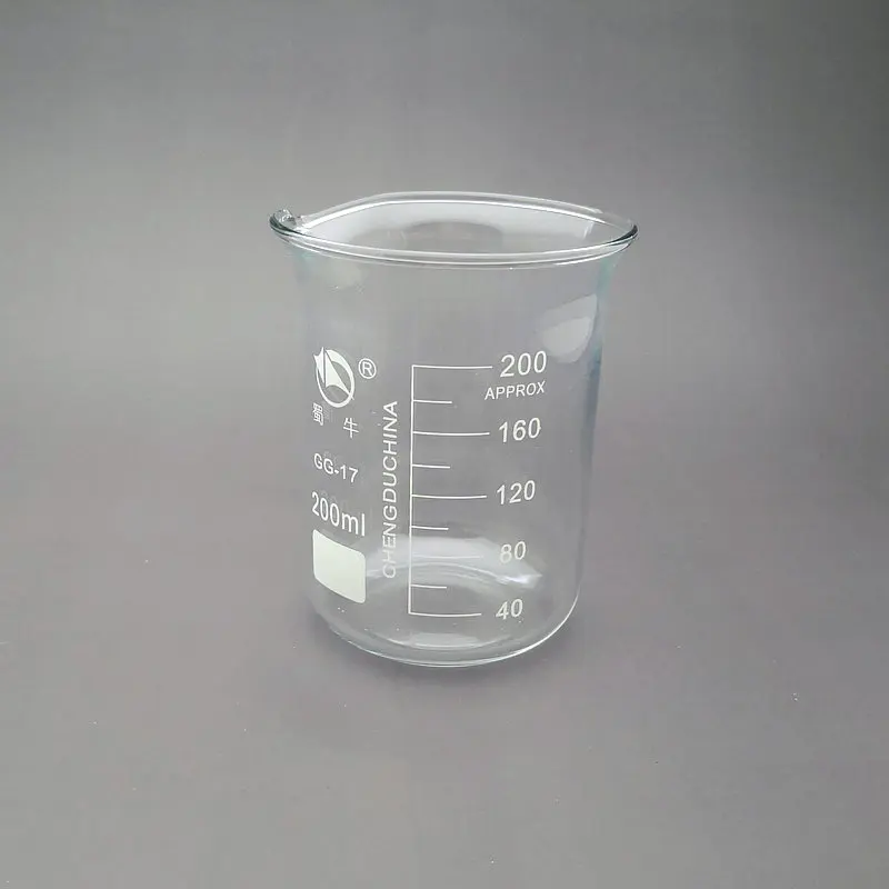 4pcs/lot Lab 25ml To 500ml High Borosilicate Glass Beaker Glass Beakers Measuring Chemistry Laboratory Equipment