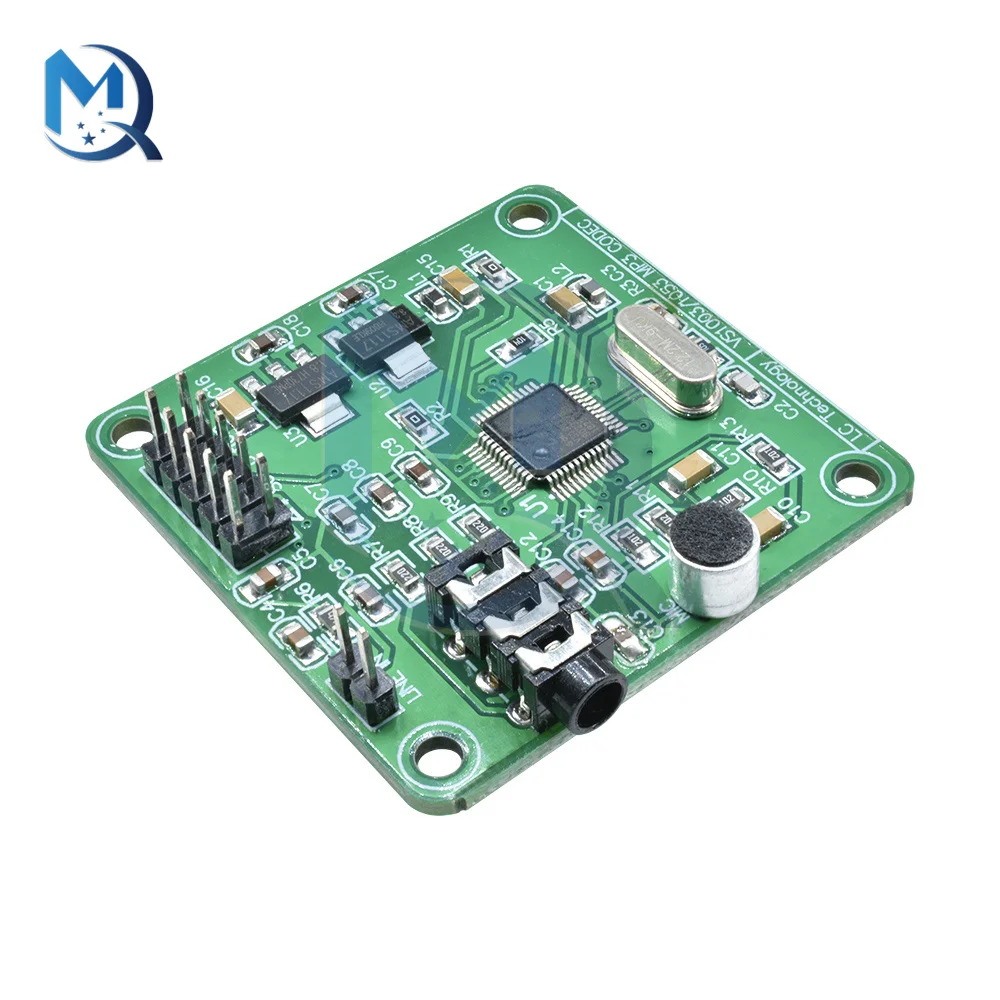 MP3 Module Audio Decoder Encoding Board  VS1053 SPI Interface with Voice OGG WAV Recording Function For Microphone