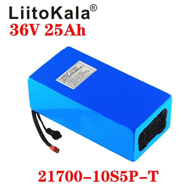 LiitoKala 36V Battery 25ah ebike battery 30A BMS 36V 25AH 21700 10S5P Lithium Battery Pack For Electric bike Electric Scooter