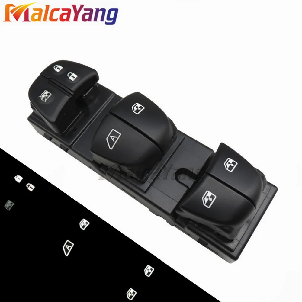 

White light Main/Single/Front Right Window Lifter switch driver's side For Nissan Qashqai/Altima/Sylphy/Tiida/X-Trail