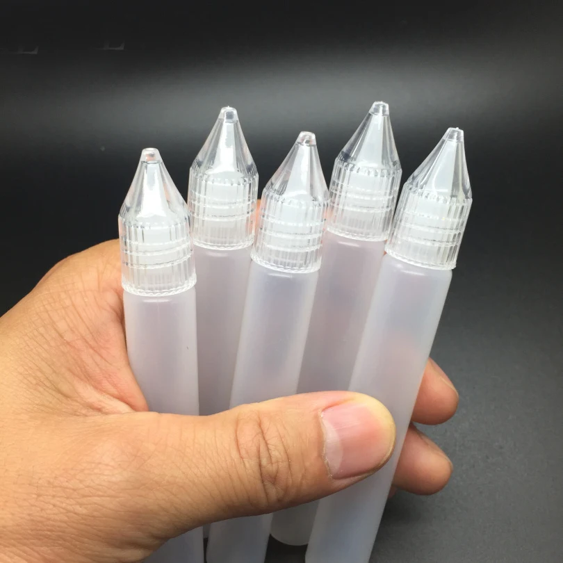 10Pcs Juice Bottle 15ml 30ml Vape Drip Tip Plastic Liquid Storage Squeezable Dropper