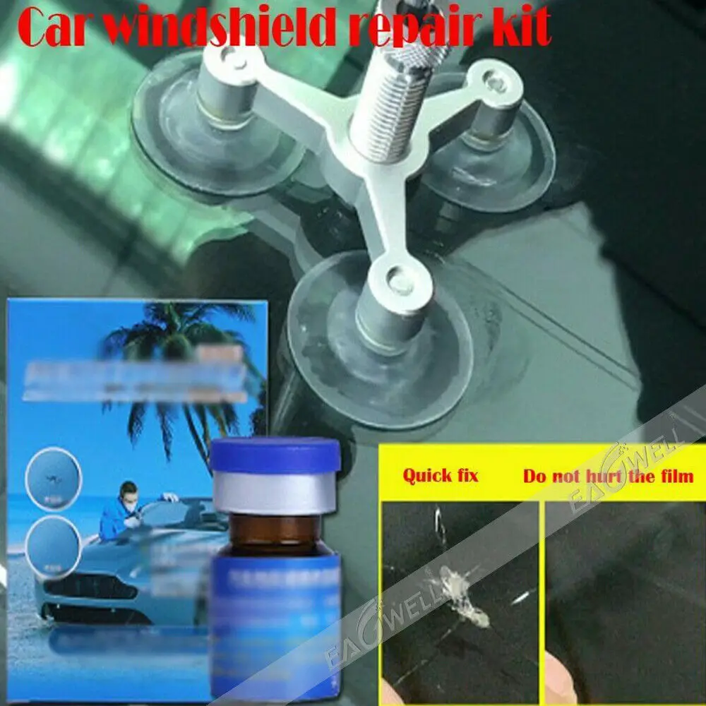 Car Styling Windshield Repair Kit Car Window Glass Scratch Crack Restore Repair Tool Car Window Screen Polishing Fixed bracket