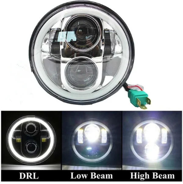 Faro Proyector LED De 5,75 Pulgadas Para Moto, Blanco Frío 6500K, 8500 Lúmenes, IP68, Marca CLAuto