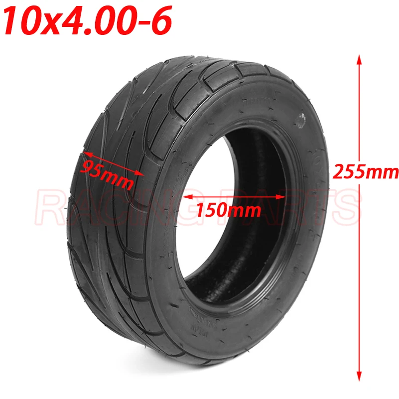 10x4.00-6 Tubeless Vacuum Tire for Electric Scooter Balance Car Mini Motorcycle 10*4.00-6 Anti Slip Off-road Tire