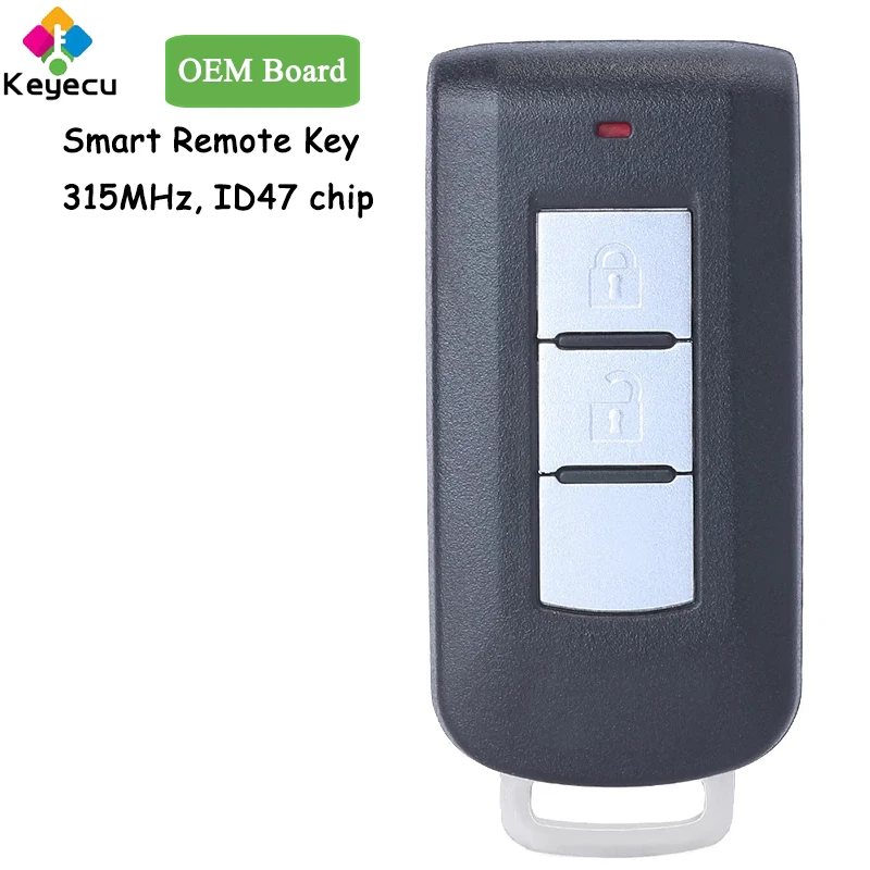 KEYECU OEM Smart Remote Car Key With 2 Buttons 315MHz ID47 Chip for Mitsubishi Mirage 2016 2017 2018 2019 2020 Fob FCC# GHR-M003