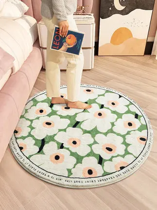 Japanese Style Floret Carpet, Soft Non-Slip Mat, Bedroom, Living Room, Home, Thickened