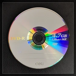 1PCS Deli 3724 DVD-R Blank Disc Recordable DVD Single Chip Recordable Digital Versatile Disc  4.7GB/120min/16x DVD-R Disc