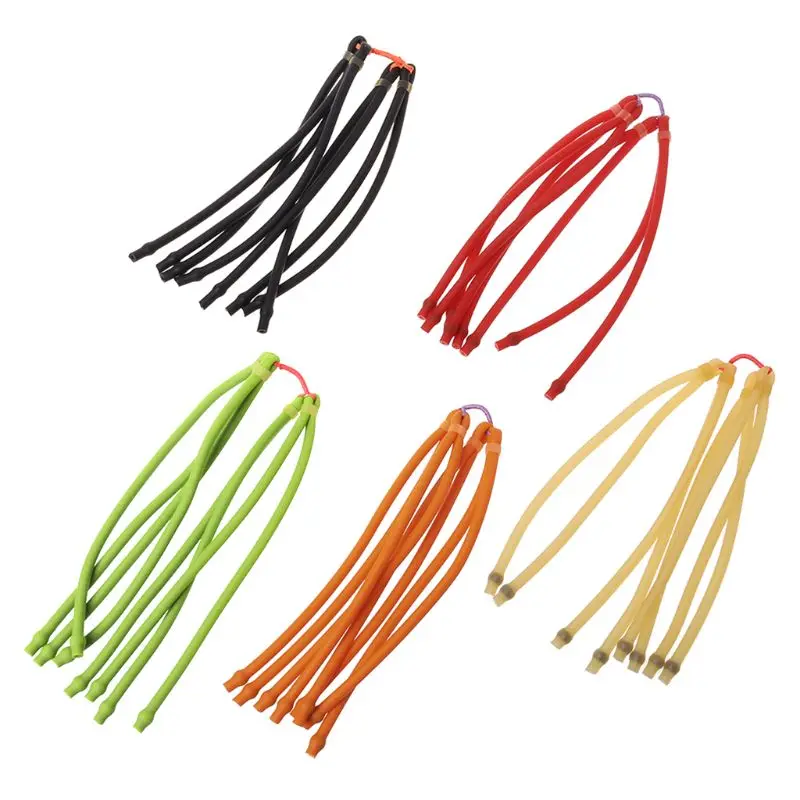 1pc Slingshot Band Fishing Bands Shooting Fish Hunting Group Round Bands Latex Tube Outdoor Replacement Elastic Band Random