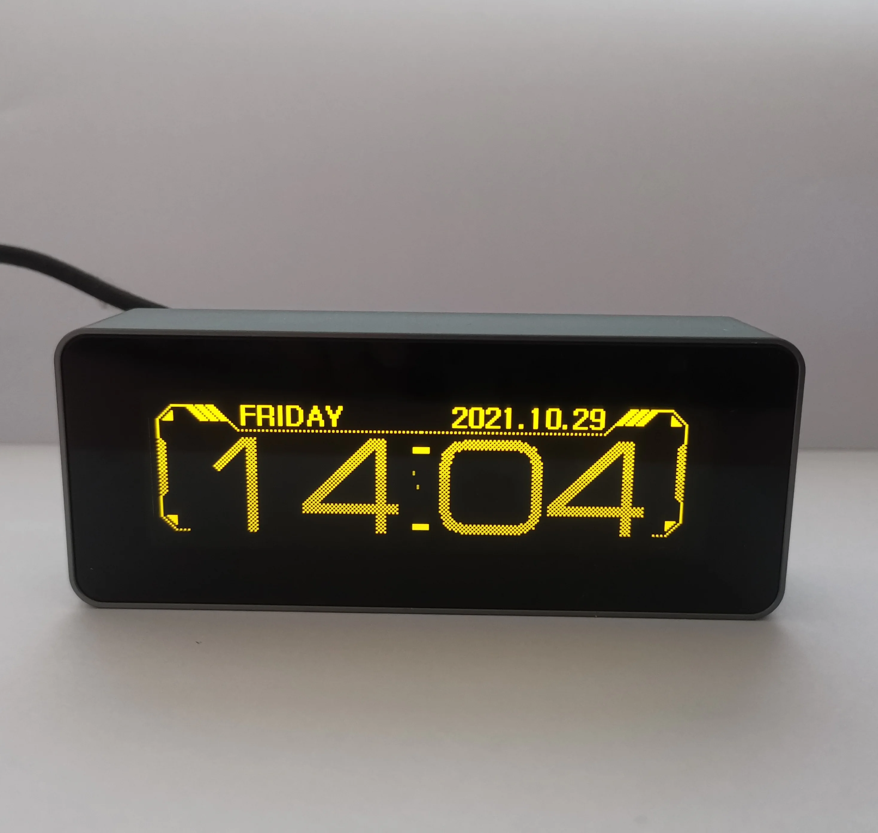

Car home voice control, wire control OLED fluorescent screen, music spectrum level indicator digital clock