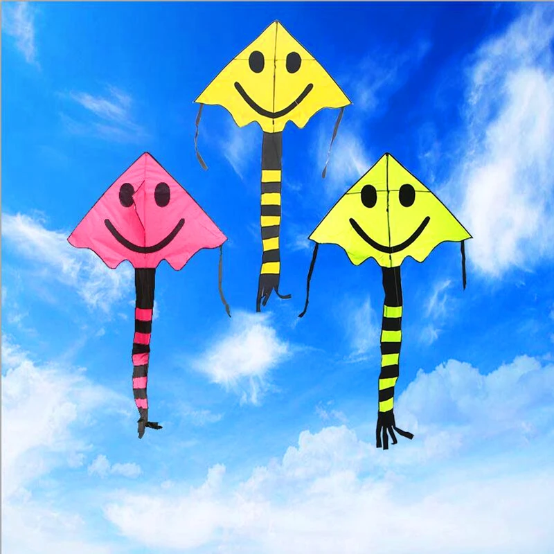 Free shipping smiling face kites flying ripstop nylon fabric kite wei kites factory price wholesale kites kids albatross kite