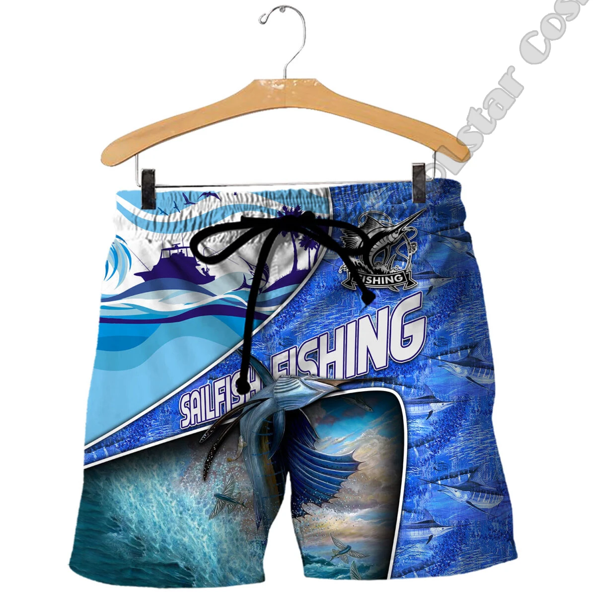 PLstar Cosmos Tuna MaHi Marlin NewFashion Fishing Fisher Animal Funny 3DPrint Men/Women Unisex Summer Shorts Beach Short Pants 1