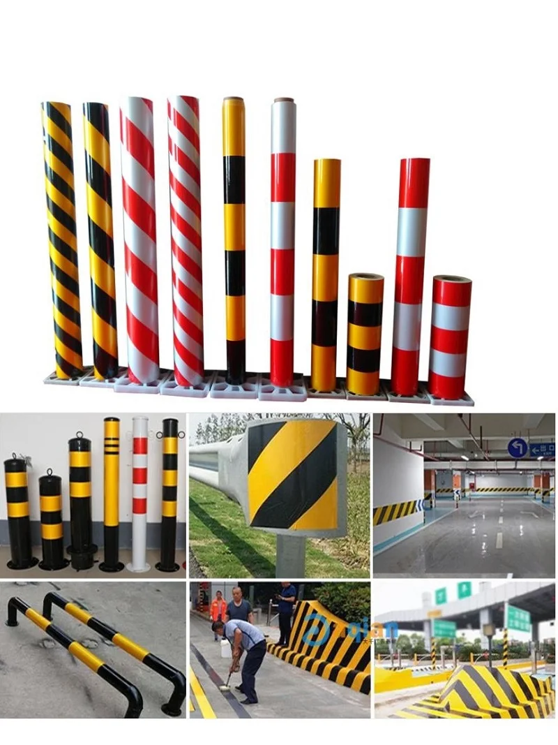 60CM Wide High Visibility PET Self-adhesive Double Color Twill Reflective Sheeting For Road Traffic Warning Sign Telephone Pole