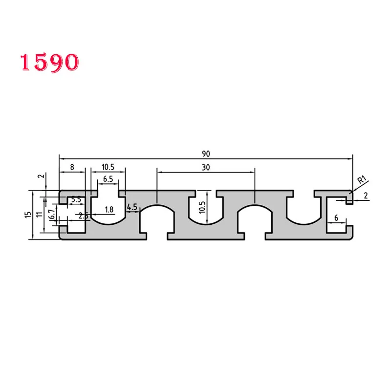 4 Stück Aluprofil 1515 – 300 Mm, T-Nut, Eloxiert Produktbild-Vorschau 2