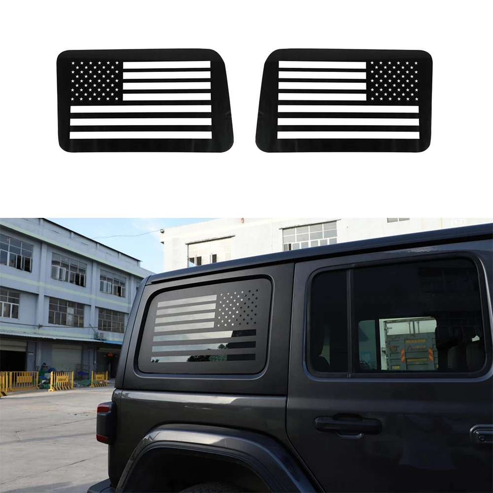 Couverture de décoration de lunette arrière, autocollant de garniture, accessoires de voiture, noir, Jeep Wrangler TJ 1997-2006, JK, JL, Gladiator