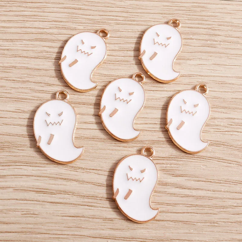 10 teile/los Halloween Charms Emaille Nette Kürbis Fledermaus Geister Charms Anhänger für Schmuck Machen Halsketten Ohrringe DIY Handwerk Versorgung – Detail 17