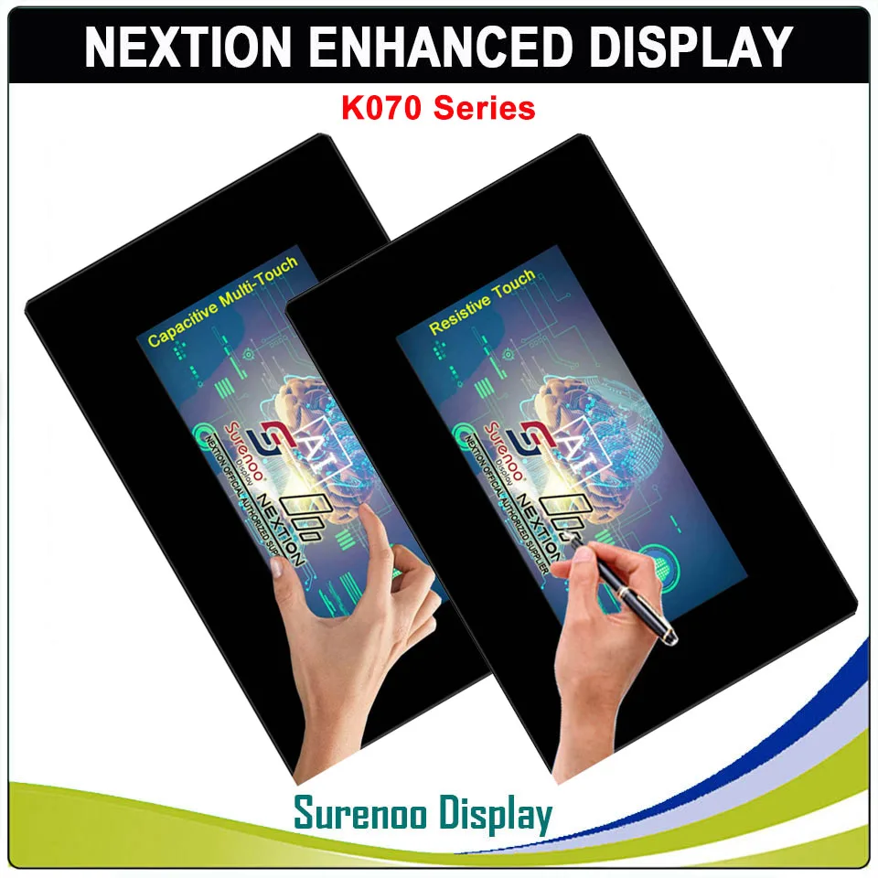 7.0 "Nextion Ditingkatkan HMI USART Seri UART TFT LCD Modul Tampilan Resistif Kapasitif Panel Sentuh dengan Kandang