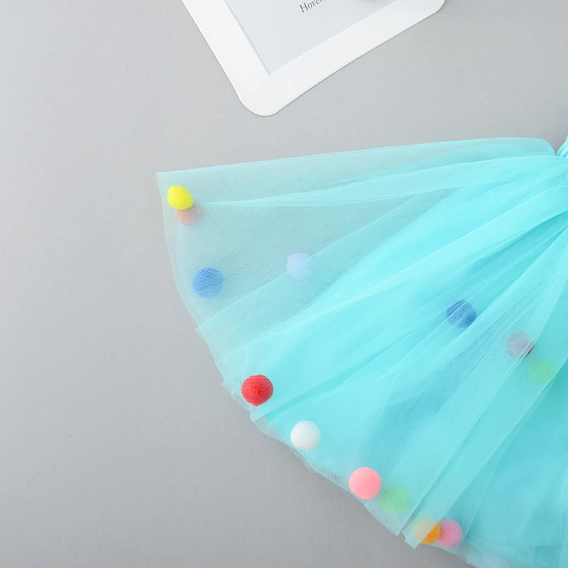 Infant Tutu Skirt Baby Colorful Balls Pettiskirt Ball Gown Party Princess Girls Tulle Skirts Newborn Mini Baby Girls Clothes