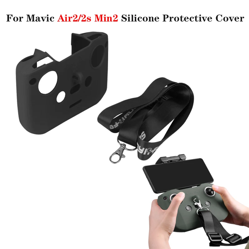 Silicone Protective Sleeve For Mavic 3/ Air2s Mini 2 SE Protection Cover with Strap Remote Control  for DJI Air2 Mini2 Control