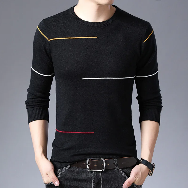 Wool Sweater Men Brand Clothing 2023 Autumn Winter New Arrival Slim Warm Sweaters O-Neck Pullover Men Top