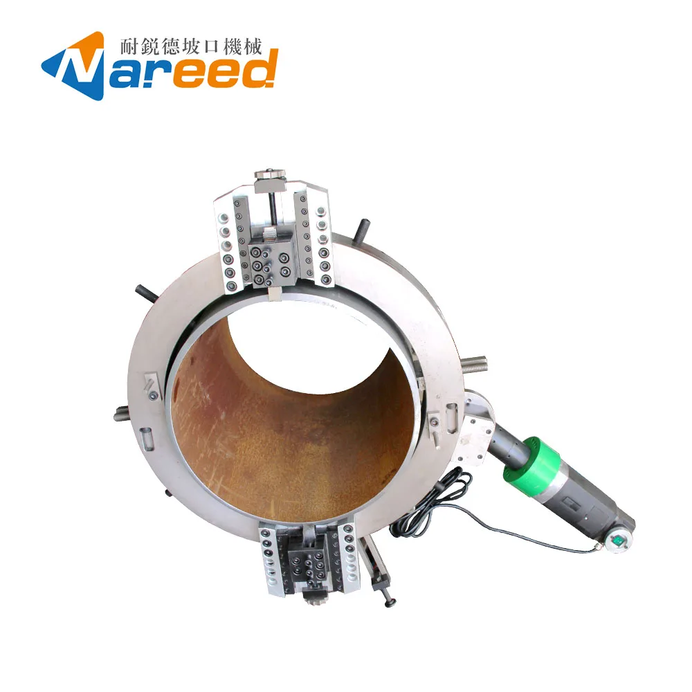 Nareed Portable Stainless Steel Pipe Hand Edge Pneumatic Pipe Cutter Steel Beveling Cutting Machine Chamfering Machine