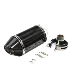 51mm M4 Motorcycle Exhaust Carbon Fiber Muffler Modified Pipe black color For Yamaha R6 Kawasaki M4 600CC 1000CC Honda CBR1000