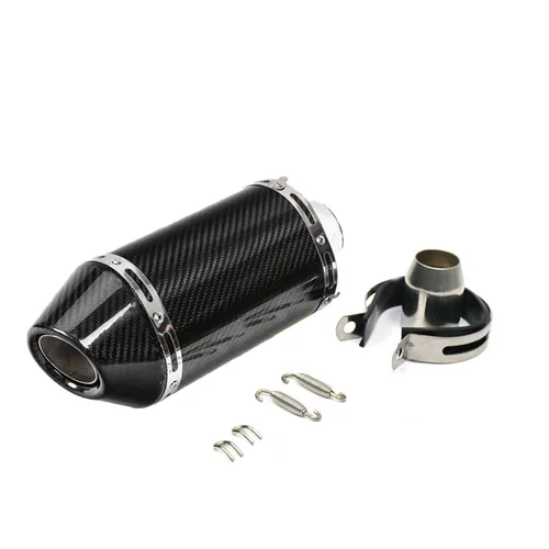 51ミリメートルM4オートバイ排気カーボン繊維マフラー修正されたパイプ黒色ヤマハR6 kawasaki M4 600CC 1000CCホンダCBR1000