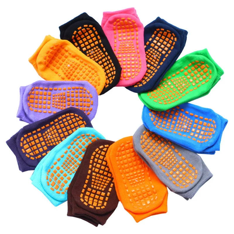 5 Pairs Spring Autumn Kids Socks Cotton Candy Color Non-slip Floor baby Toddler Socks Boys Girls children\'s Socks