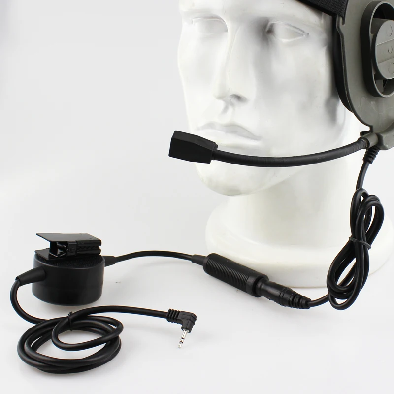 Tactical TCI PTT, Paired with Tactical Headphones, Outdoor  Headset Equipment, Waterproof