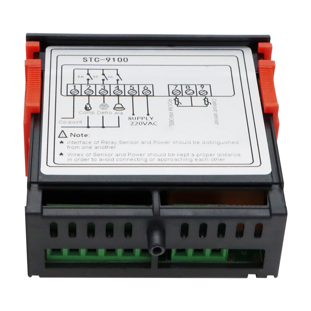 STC-9100 Microcomputer regolatore di temperatura cella frigorifera congelatore regolatore di temperatura raffreddamento allarme gelo doppio sensore