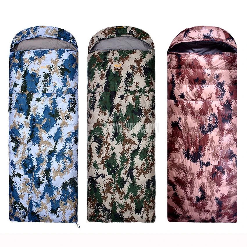 

210*80cm Single Person Camouflage Color Sleeping Bag Adult Envelope Type Lazy Winter Outdoor Traveling Hiking Camping Sleep Bag