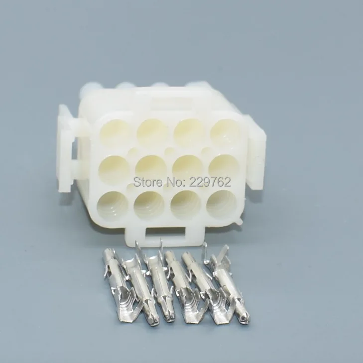 Shhworldsea 12 Pin 2.1mm car Female Male Electrical Wiring Harness Connector Plug For Auto Motorcycle 1-480708-0 350735-1