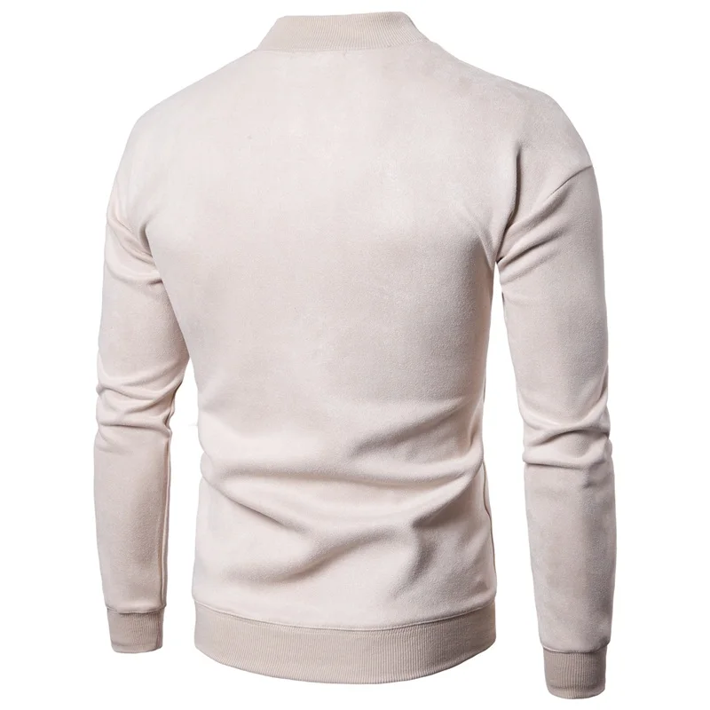 Autumn Men's O-Neck Hoodies Fashion Casual Solid Letters Pullover Hoody Smart Casual High Street Hoodies Man Khaki Gray Black