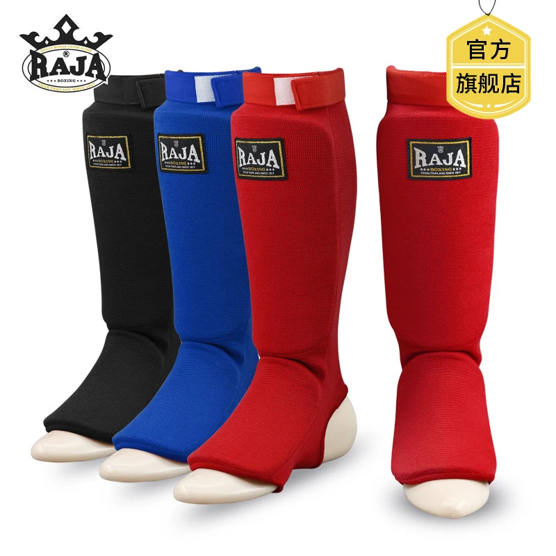 RAJA BOXING EQUIPMENT SHIN GUARDS MUAY THAI LEG SUPPORT SHIELD ANKLE FIGHT JUDO KARATE KICKBOXINGTRAINING SHIN PROTECTIVE