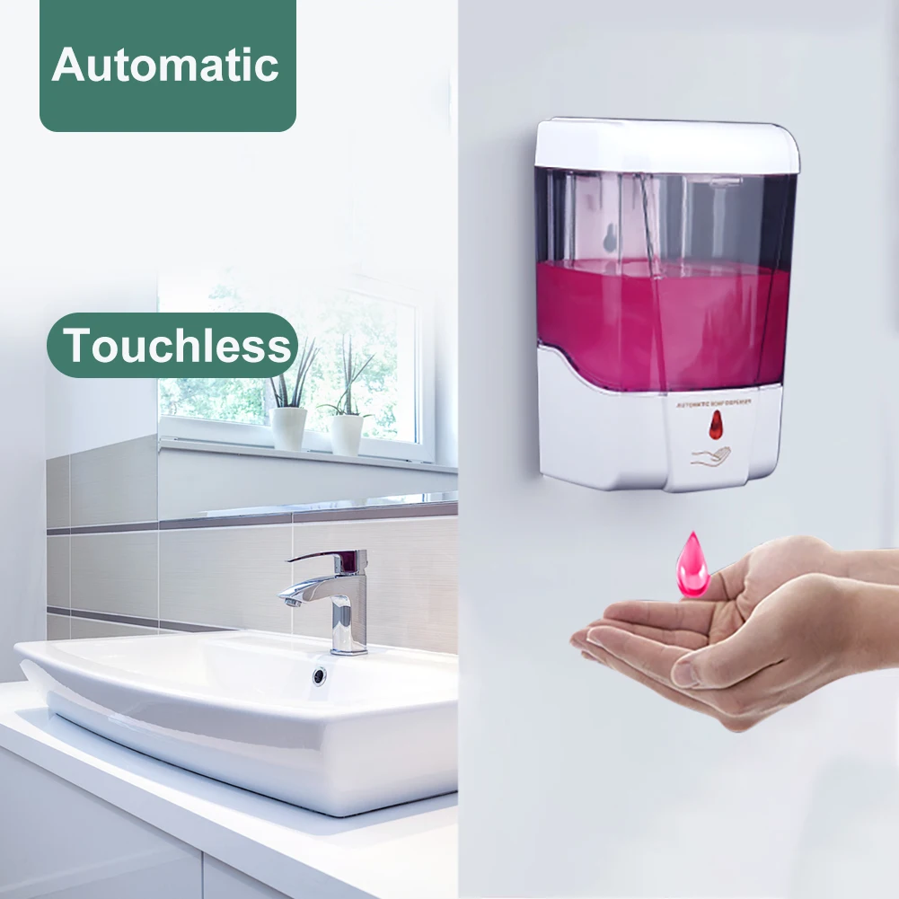 Distributeur automatique mural de désinfectant pour les mains Regina, capteur de mouvement infrarouge sans contact, distributeur de désinfectant pour la maison, la cuisine et l'hôtel, 700 ml