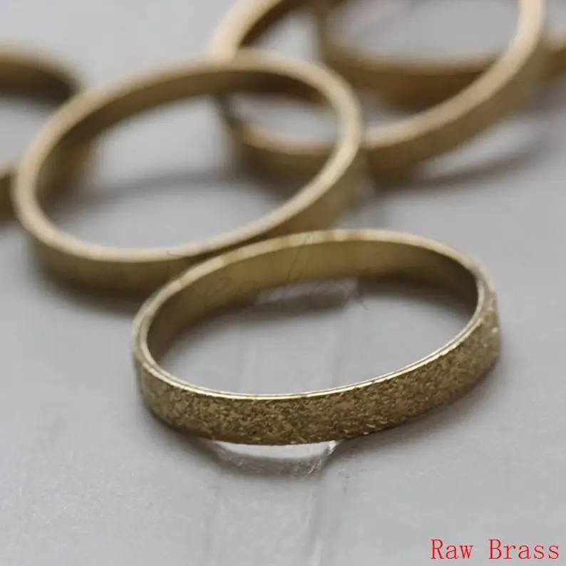 DIY Supply-Solid Brass Finding Stardust CLOSED Round Ring - Link - Loop 20.7mm (3617C)
