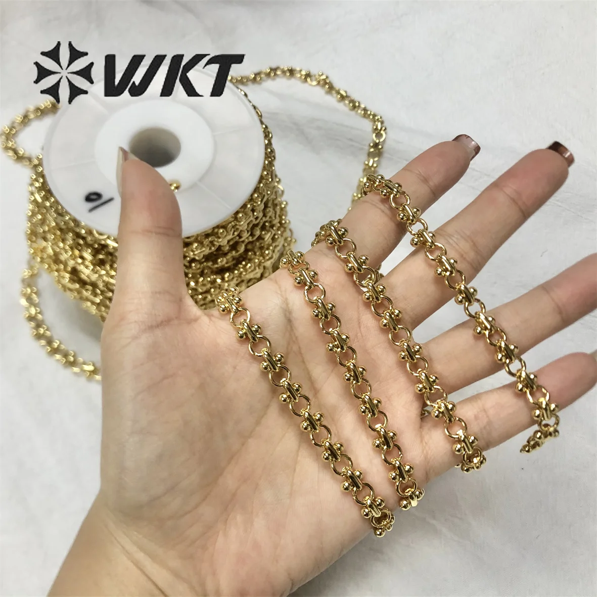 

WT-BC180 WKT Wholesale Beautiful Yellow Brass With Gold Plated Necklace Chains Bulk For DIY Jewelry Findings Making Materials
