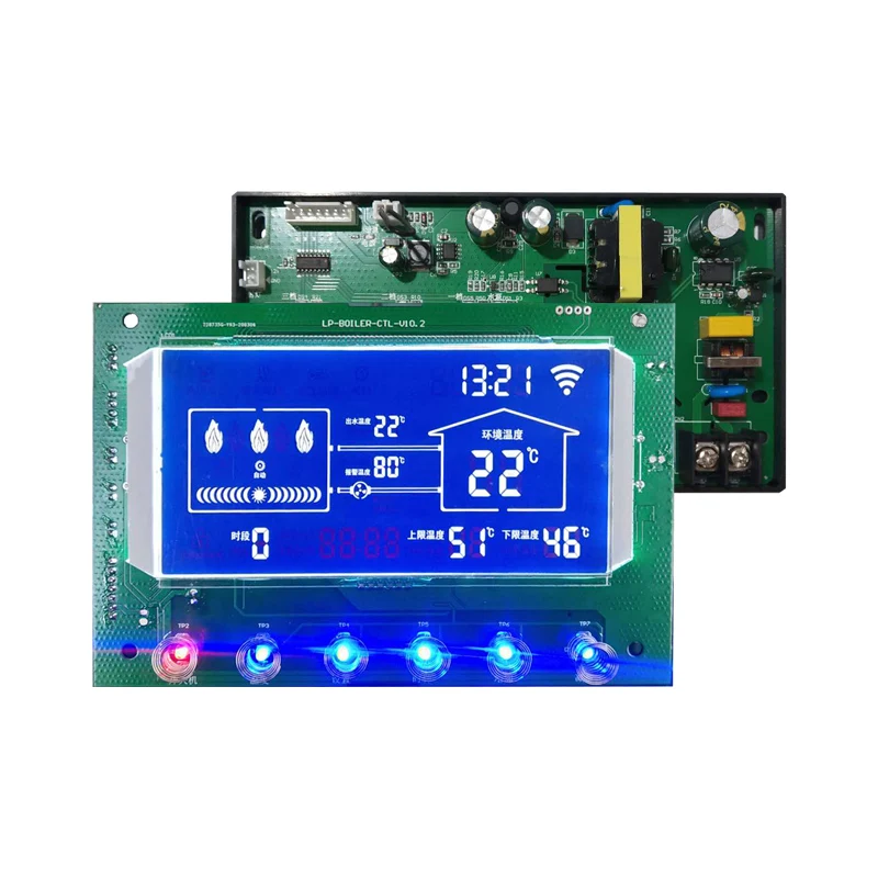 GPRSNetwork 5 Inch Section Type Liquid Crystal 4365 Electric Boiler Controller Electric Boiler Temperature Controller Coal to El