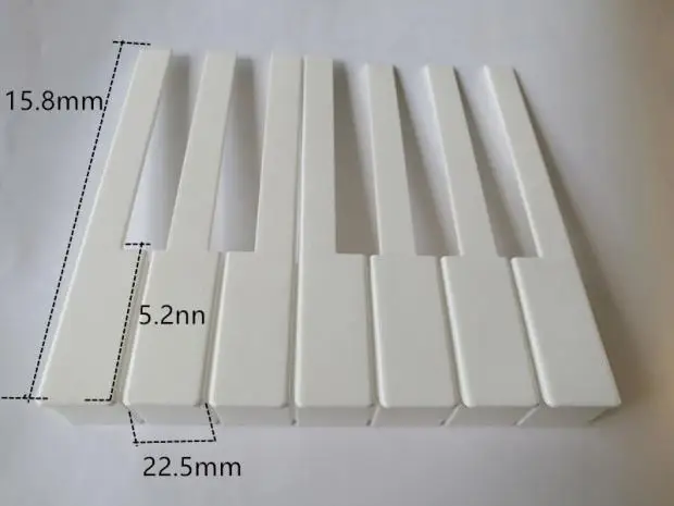 Juego de herramientas de reparación y afinación de Piano, accesorios de piano, teclas blancas, 52 piezas, 1 Juego
