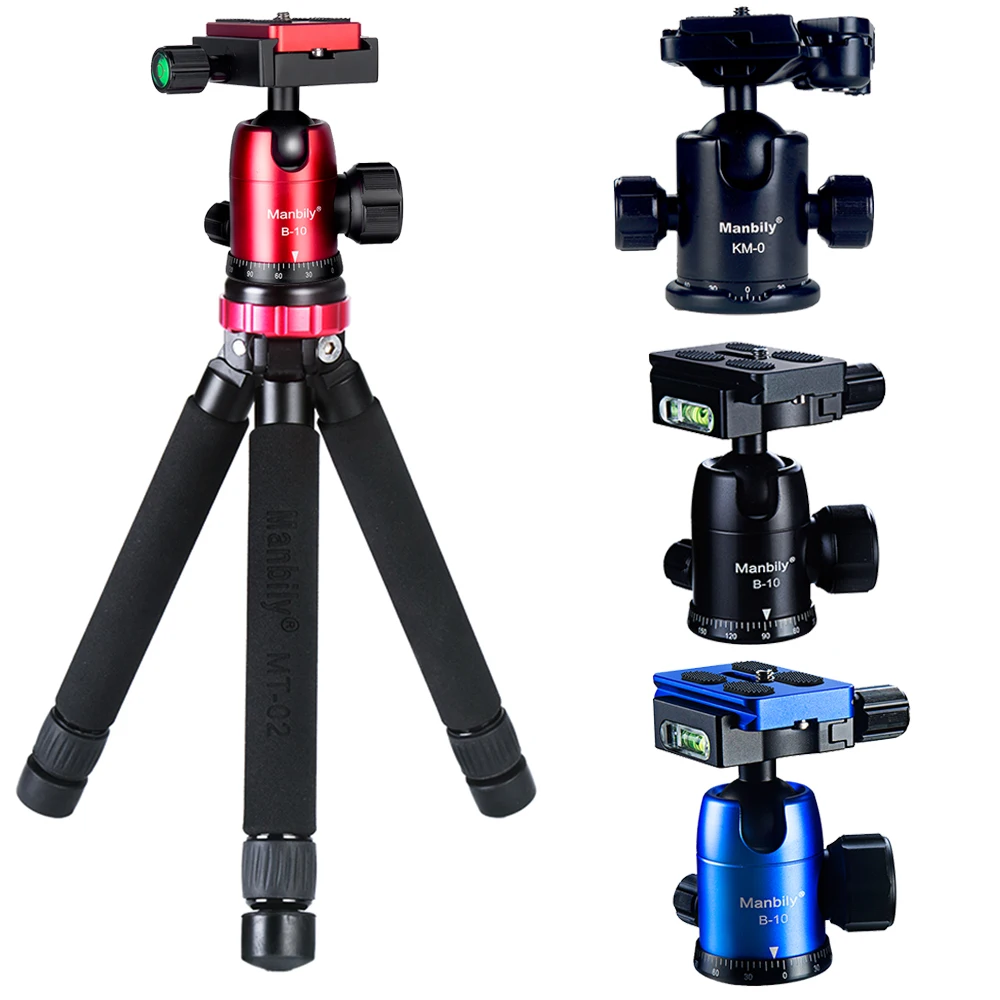 Ring selfie light Camera Tripod Stand Handheld Tripod Ball Head Mini Camera Ball Head 360°Sliding Rail Head with Clamp and Plate