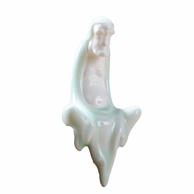 PINNY White Porcelain Decoration Statue Ceramics Incense Burner Home Decoration Accessories Dharma Guanyin Incense Base