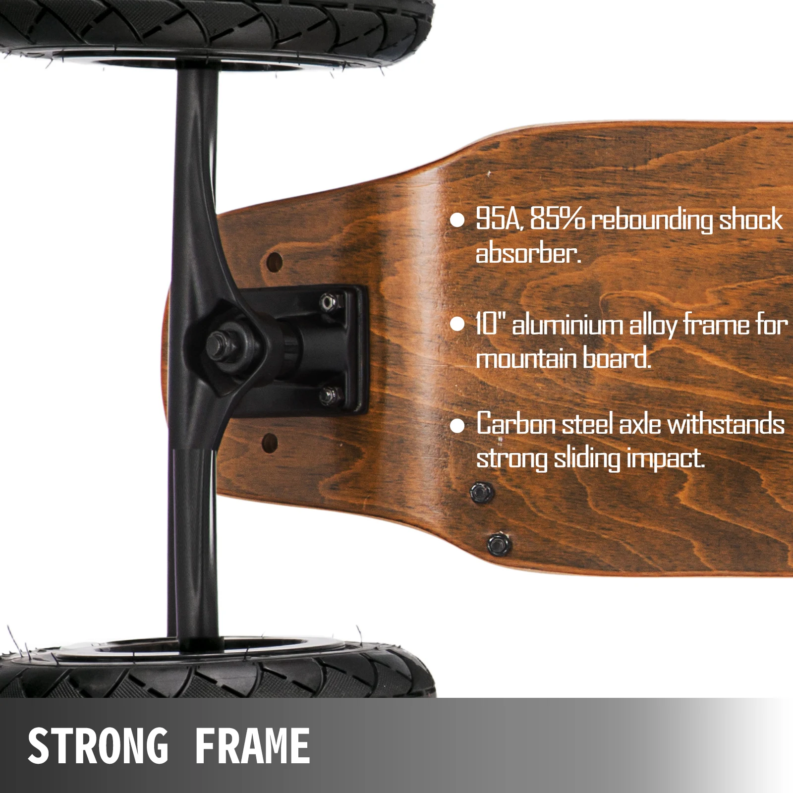 Vevor 37 polegadas mountain board mountainboarding longboard skate skate kiteboarding 7.8 polegadas rodas para adolescentes e adultos