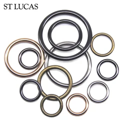 20pcs/lot 20mm/25mm/30mm/35mm black bronze gold silver circle ring Connection alloy metal shoes bags Belt Buckles DIY